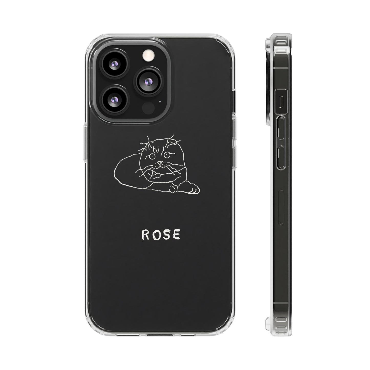 Personalized Funny Doodle Clear Phone Cases