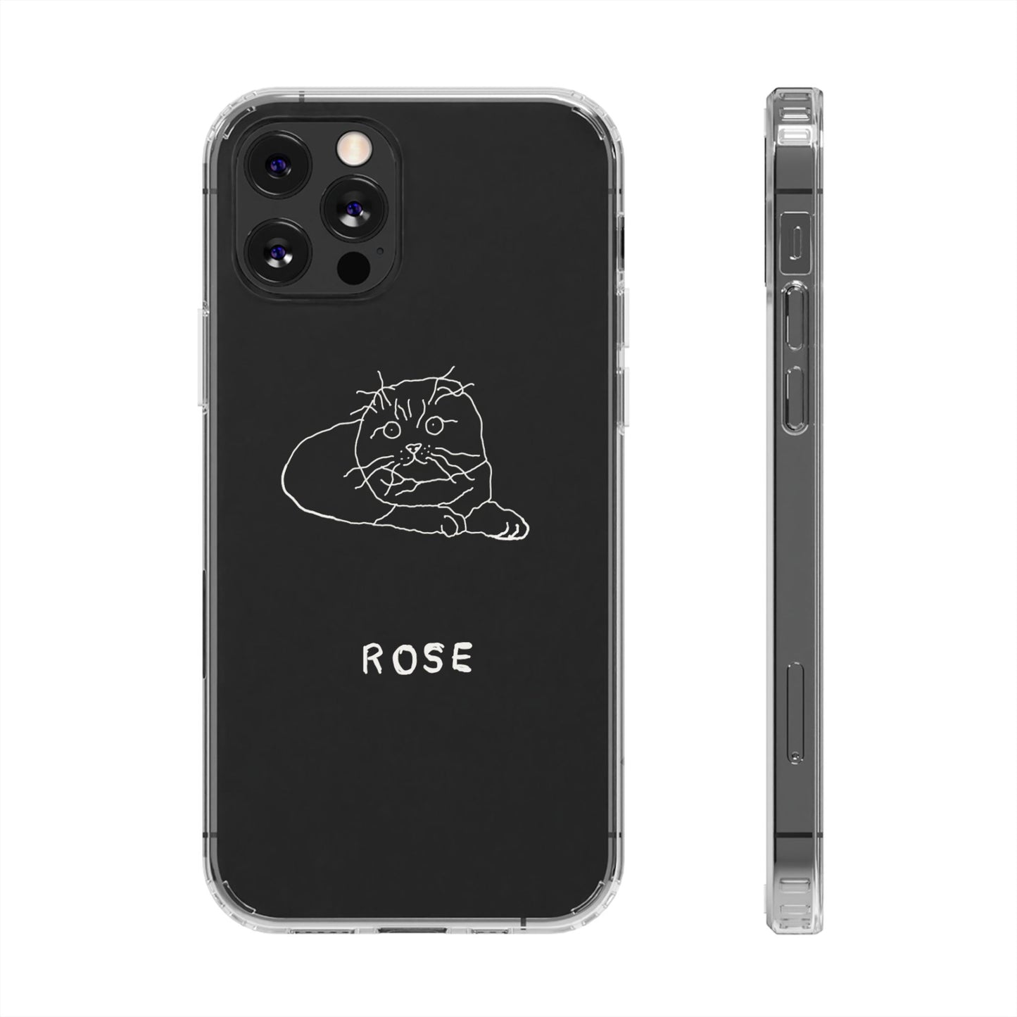 Personalized Funny Doodle Clear Phone Cases