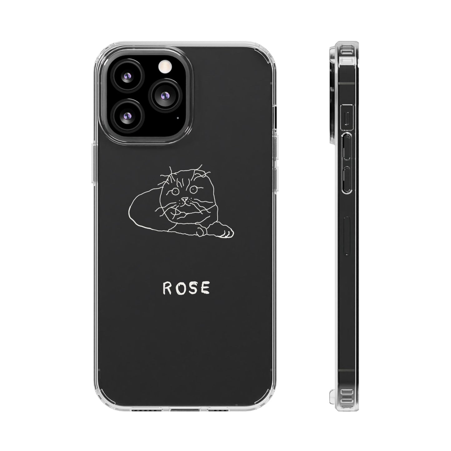 Personalized Funny Doodle Clear Phone Cases