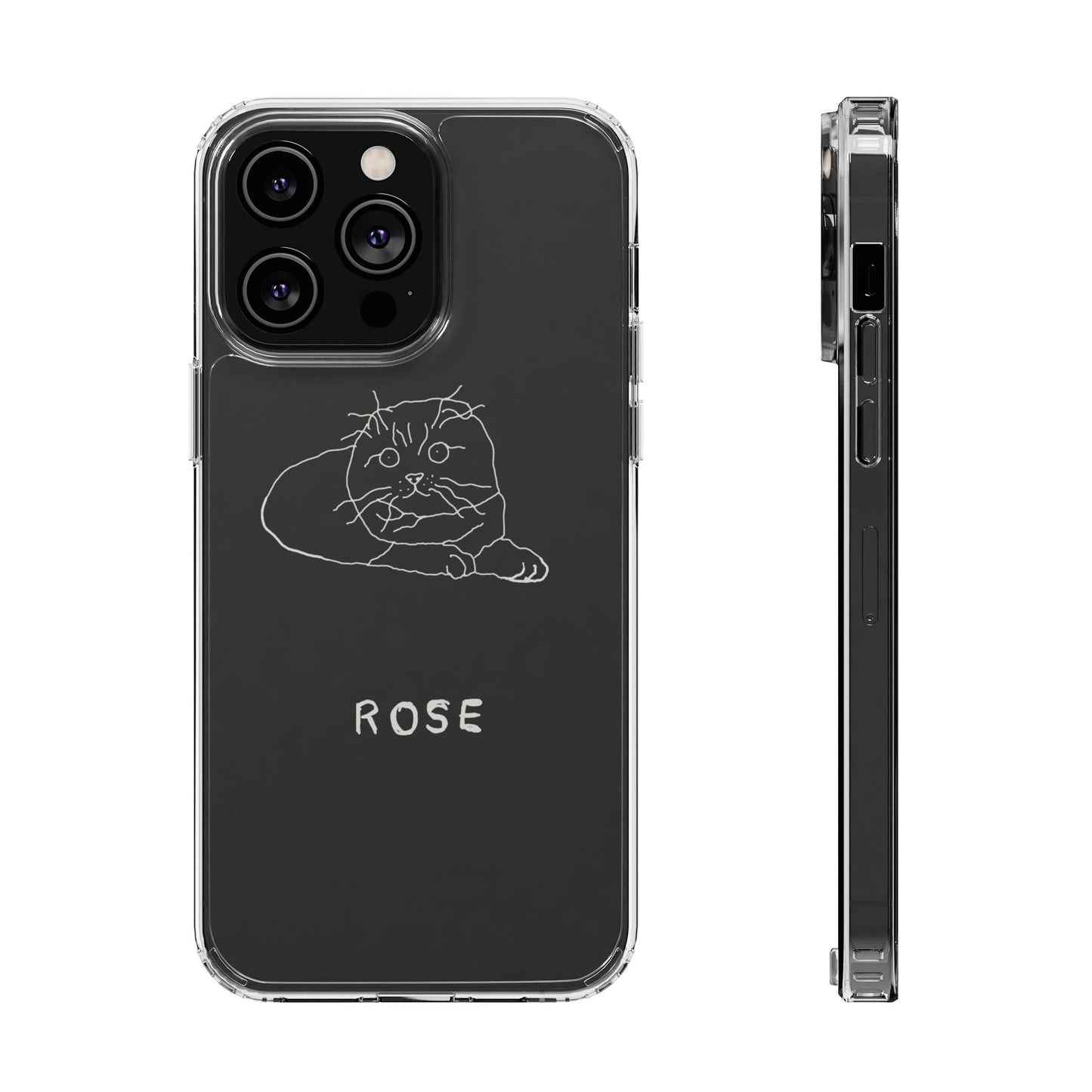 Personalized Funny Doodle Clear Phone Cases