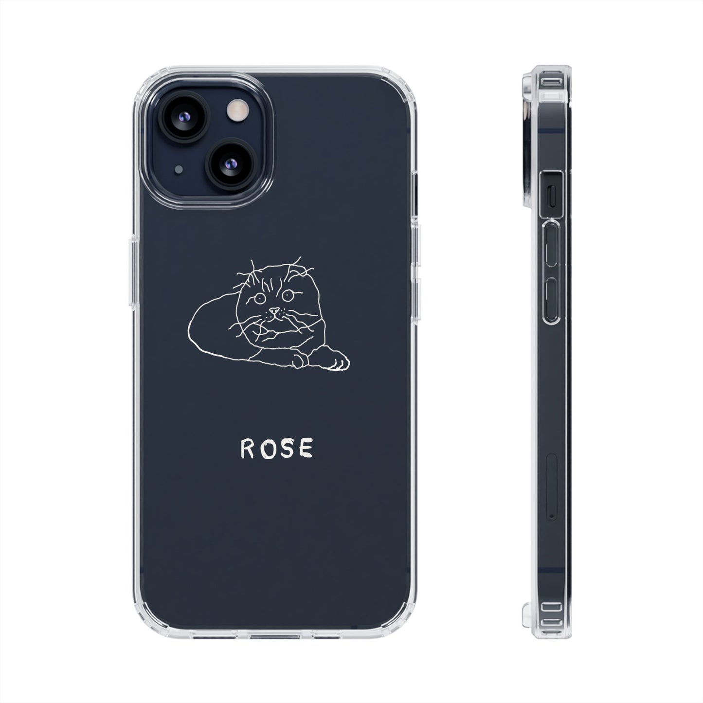 Personalized Funny Doodle Clear Phone Cases