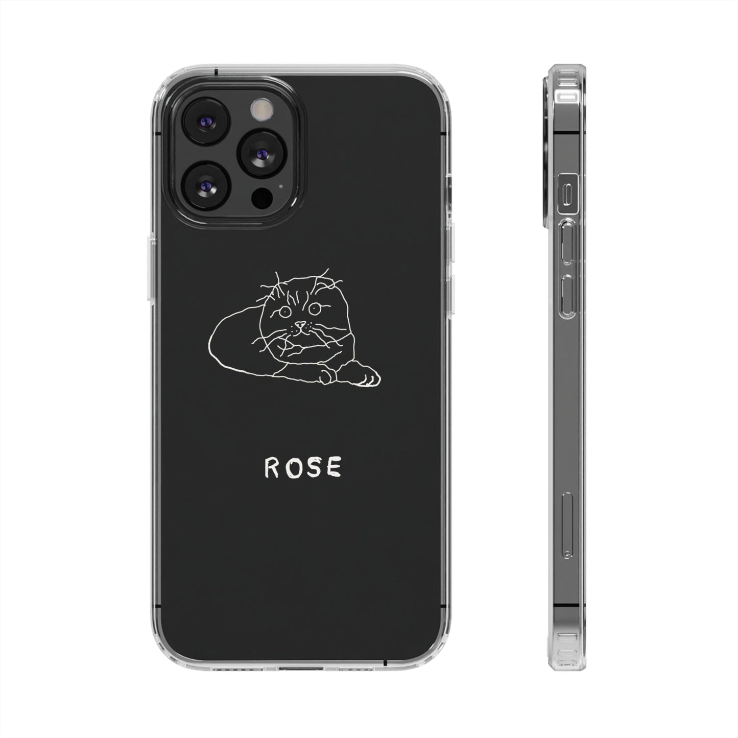 Personalized Funny Doodle Clear Phone Cases