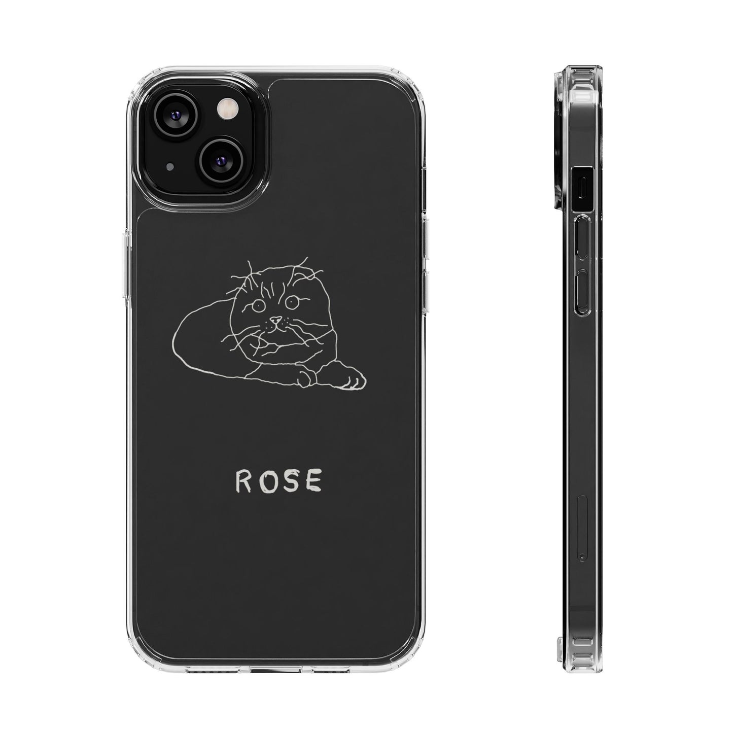 Personalized Funny Doodle Clear Phone Cases